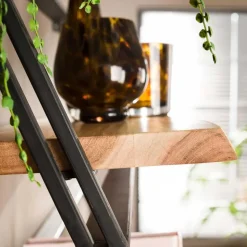 Set van 3 wandplanken Siebe-acacia/gepoedercoat metaal