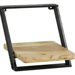 Set van 3 wandplanken Siebe-acacia/gepoedercoat metaal