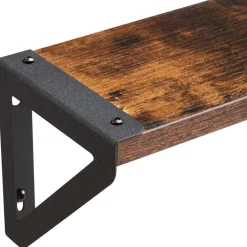 Set van 3 Wandplanken, Zwevende Plank, 30/35/40 x 12 x 11, Vintage Bruin Zwart