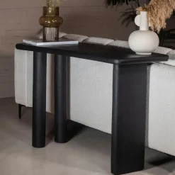 Sidetable Mangohout Zwart - 113x44x76cm - Rumi