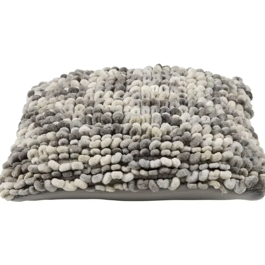 Sierkussen Iep - grijs/zand - 45x45 cm