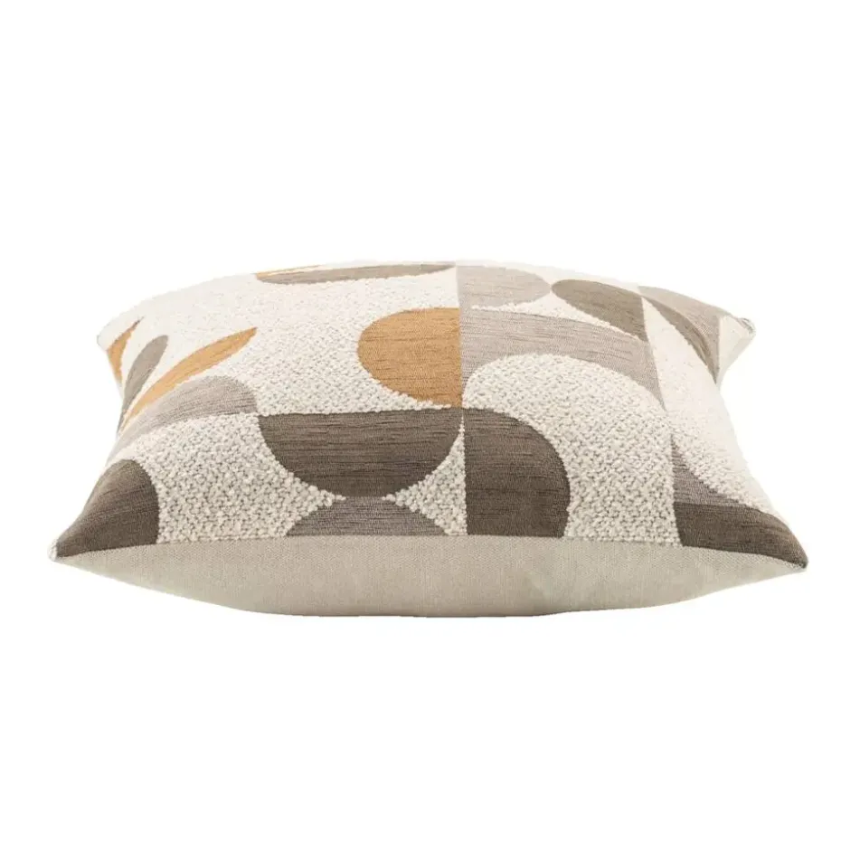 Sierkussen Jesper - off-white/bruin/grijs - 45x45 cm