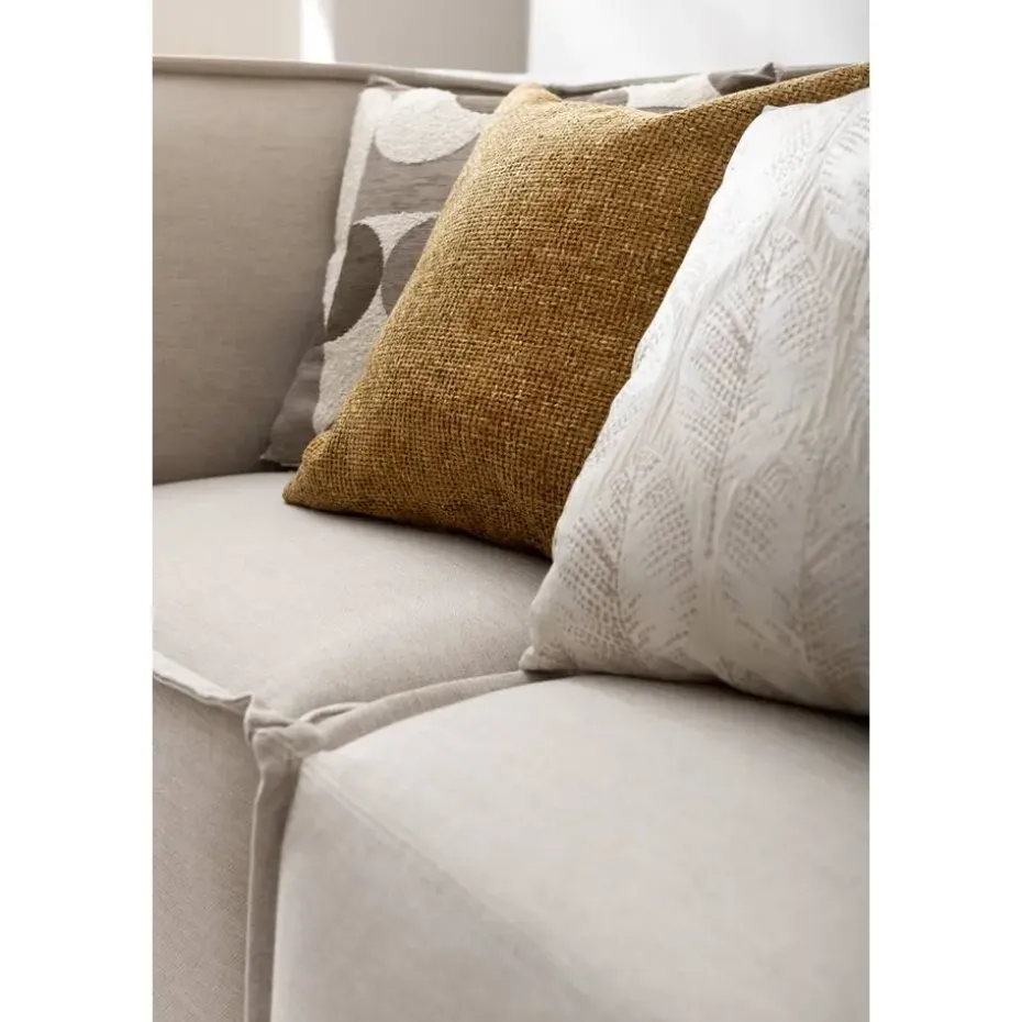 Sierkussen Jesper - off-white/bruin/grijs - 45x45 cm