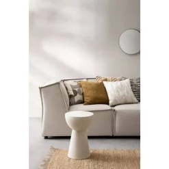 Sierkussen Jesper - off-white/bruin/grijs - 45x45 cm