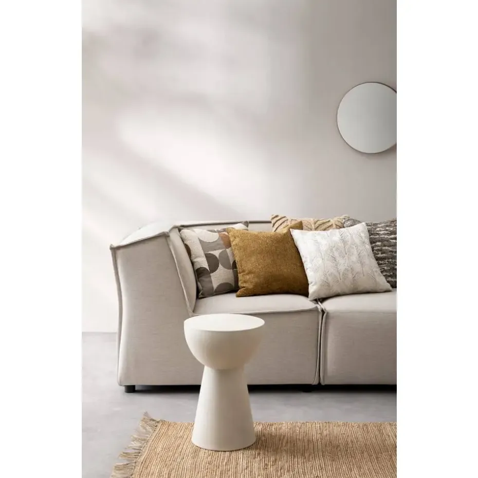 Sierkussen Jesper - off-white/bruin/grijs - 45x45 cm