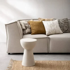 Sierkussen Jesper - off-white/bruin/grijs - 45x45 cm