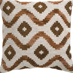 Sierkussen Moritz - écru/bruin - 45x45 cm