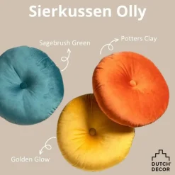 Sierkussen Olly - Potters Clay - Ø40 cm