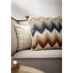 Sierkussen Ward - off-white/bruin - 45x45 cm