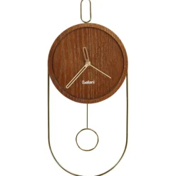 SIERRE - Wandklok - Donkerbruin - MDF