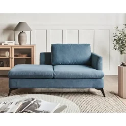 SIEVOZ - Chaise longue - Blauw - Rechtszijdig - Polyester