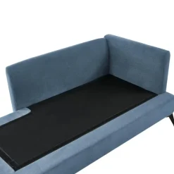 SIEVOZ - Chaise longue - Blauw - Rechtszijdig - Polyester