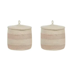 SILOPI - Mand set van 2 - Beige - Katoen
