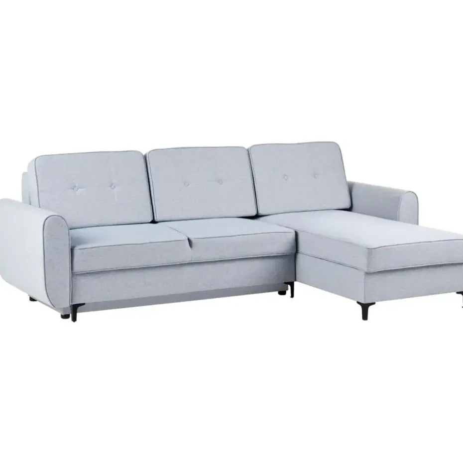 SIMRIS - Hoekslaapbank - Blauw - Linkszijdig - Polyester