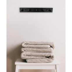 Siro Kapstok - 5 ophang haken - metaal - mat zwart - 11 x 36 cm