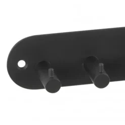 Siro Kapstok - 4 ophang haken - metaal - mat zwart - 11 x 21 cm