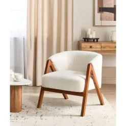 SKEI - Fauteuil - Wit - Bouclé