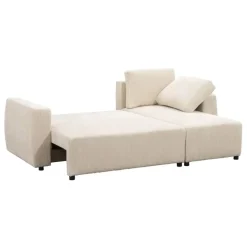 Slaapbank Novara - ecru - 85x230x155 cm