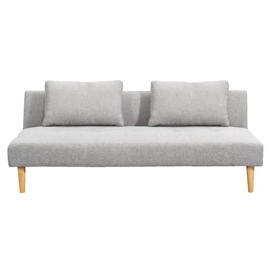 Slaapbank Perth - licht grijs - 74x180x86 cm