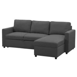 Slaapbank Turijn met opbergruimte - antraciet - 82x215x145 cm