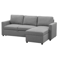 Slaapbank Turijn met opbergruimte - grijs - 82x215x145 cm