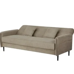 Slaapbank 3-Zits - Taupe Stof - Zithoogte 47cm - 200x85x87cm - Torvi