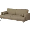 Slaapbank 3-Zits - Taupe Stof - Zithoogte 47cm - 209x91x85cm - Jason