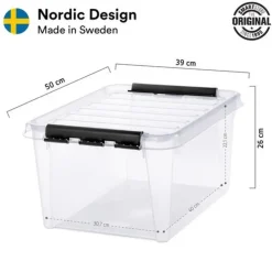 SmartStore Stevige Opbergbox 31L Set van 6 - 50x39x26cm