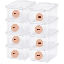 SmartStore Stevige Opbergbox 14L Set van 8 - 40x30x18cm