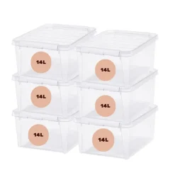 SmartStore Stevige Opbergbox 14L Set van 6 - 40x30x18cm
