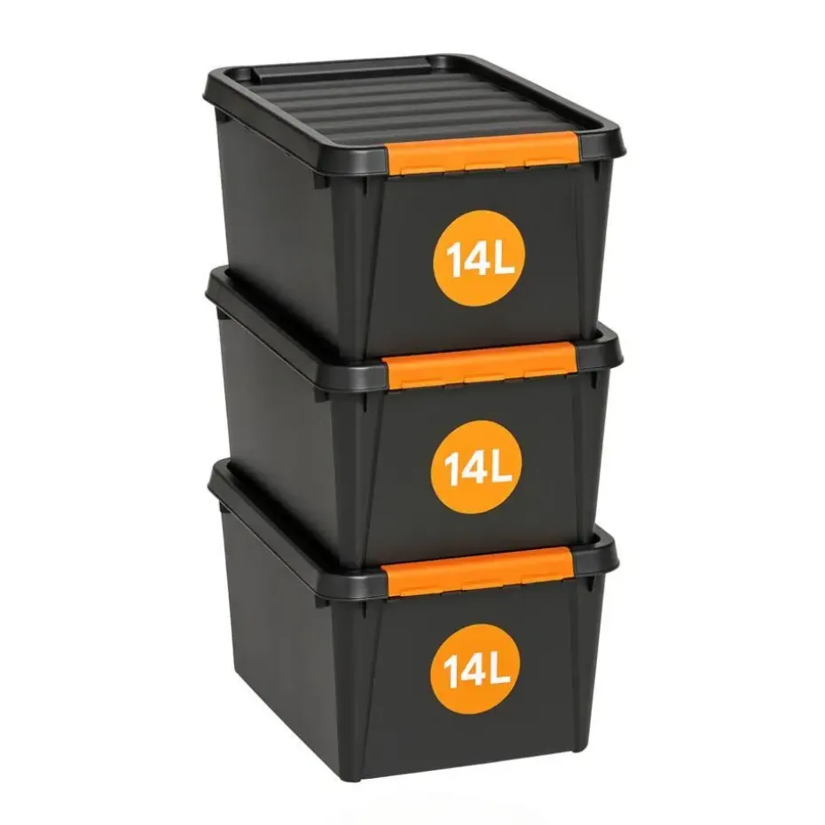 SmartStore Stevige Opbergbox 14L Set van 3 - 40x30x19cm