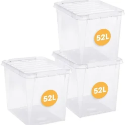 SmartStore Stevige Opbergbox 52L Set van 2 - 50x39x41cm