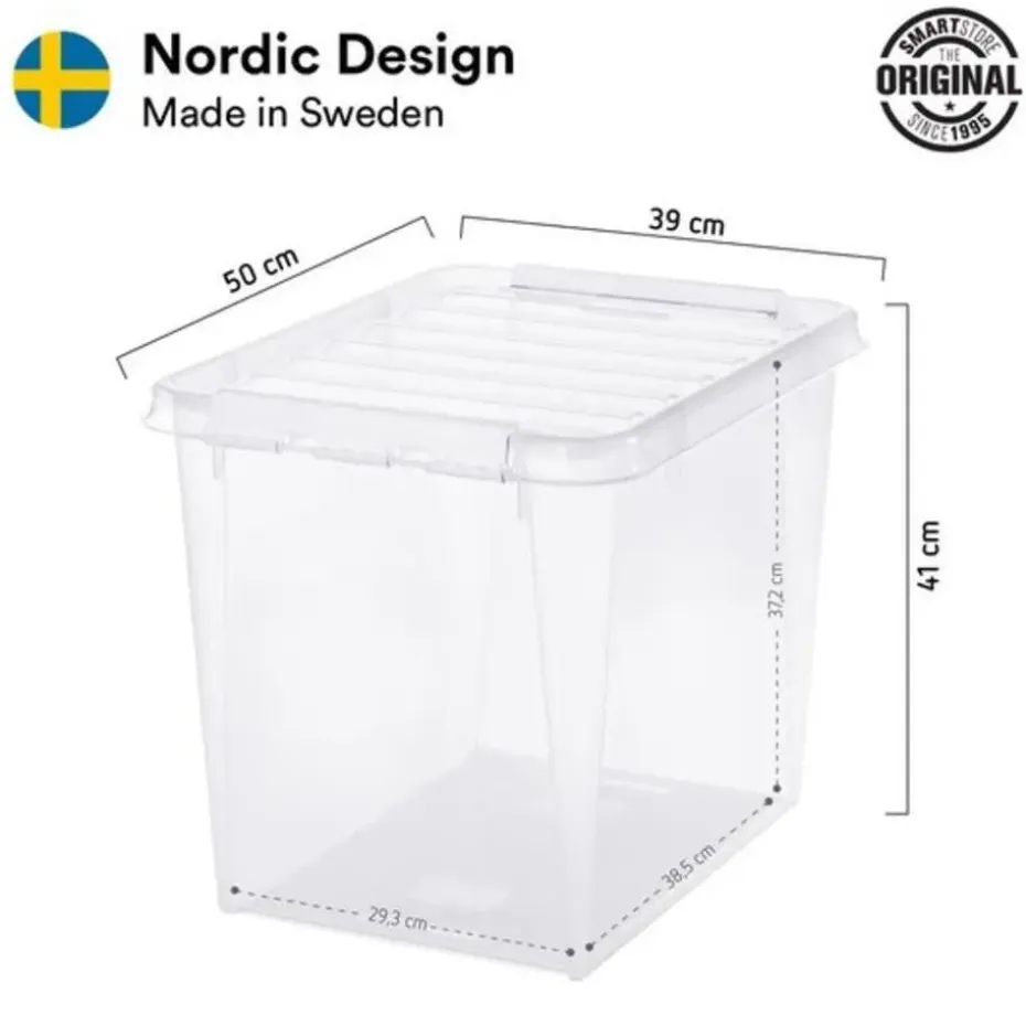 SmartStore Stevige Opbergbox 52L Set van 2 - 50x39x41cm