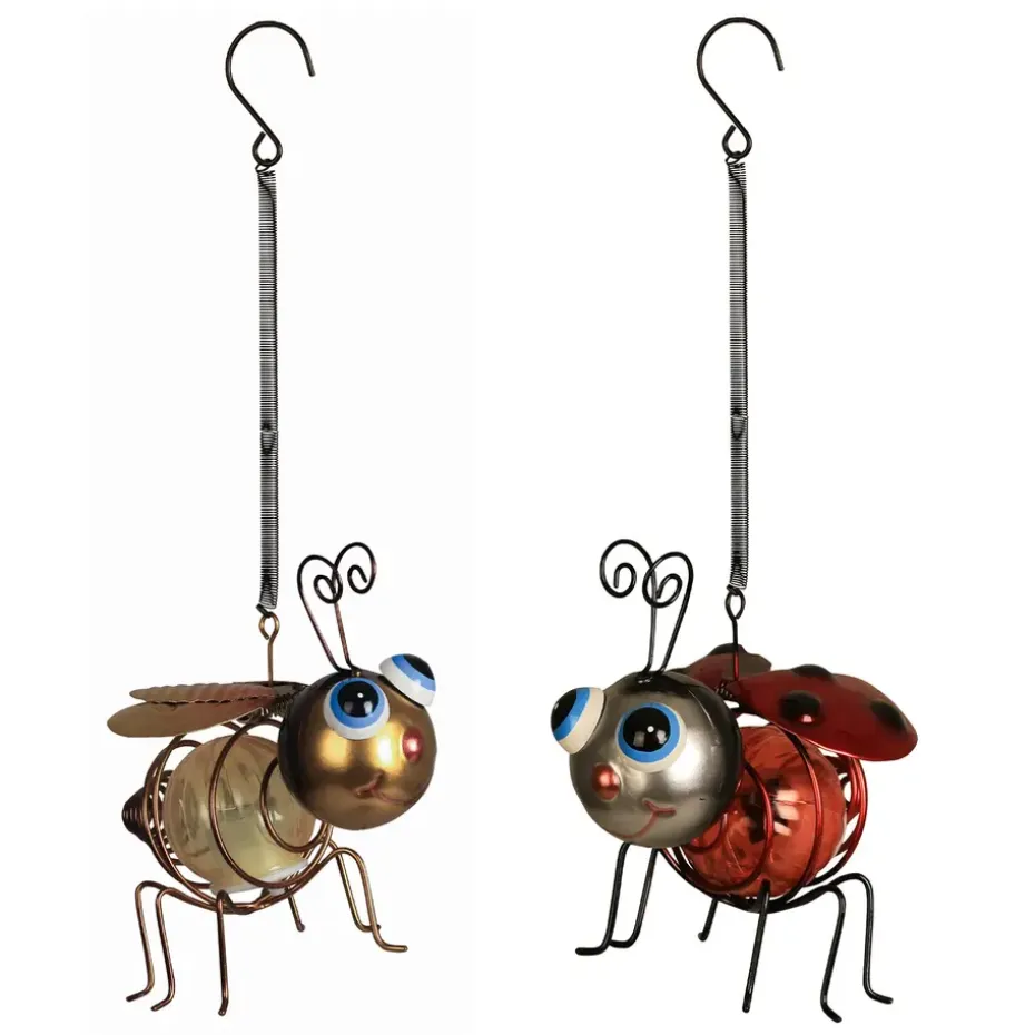 Solar - 1x Bij en 1x Lieveheersbeestje - mix van 2