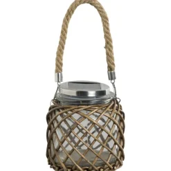 Solar tafellantaarn - glas - 11x11x12 cm