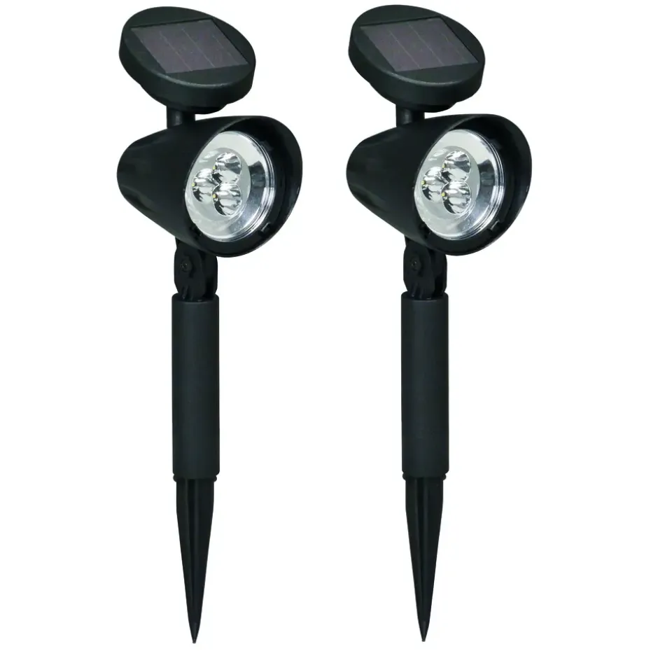 Solar Tuinlampen - Lazise - 2 stuks - Zwart