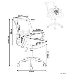 SOLID - Bureaustoel - Zwart - Polyester