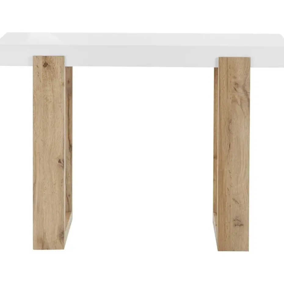 Solid - Consoletafel in wit/eikenoptik