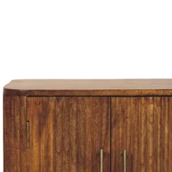 Solis Geribbelde Dressoir, 2 Deuren en 2 Planken, Lichtbruin