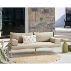 SOLOFRA - Tuinbank 2-zits - Beige - Aluminium