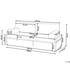 SOLOFRA - Tuinbank 2-zits - Beige - Aluminium
