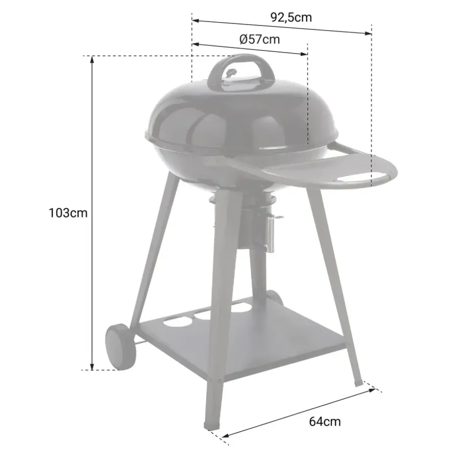 Somagic Barbecue YUTAN - Zwart - Staal