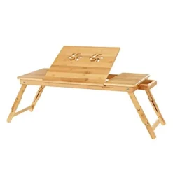 Songmics Bamboe Laptopbureau - Ergonomisch