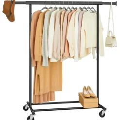 Songmics Kledingrek Astrid - 132 x 45,5 x 160 cm - Zwart