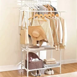 Songmics Metalen kledingstandaard belastbaar tot 70 kg, eenvoudige montage, 2