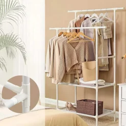 Songmics Metalen kledingstandaard belastbaar tot 70 kg, eenvoudige montage, 2