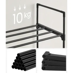 Songmics Schoenenrek Pedri - 92 x 30,5 x 55 cm - Zwart