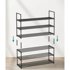 Songmics Schoenenrek Pedri - 92 x 30,5 x 55 cm - Zwart