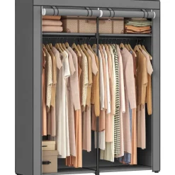 Songmics Stoffen draagbare kledingkast - opvouwbaar kledingrek voor slaapkamer