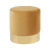 SOPHIA - Poef - Geel - 39 cm - Fluweel